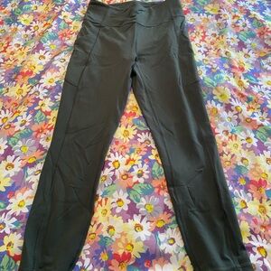 Green High-Waisted pocket Leggings